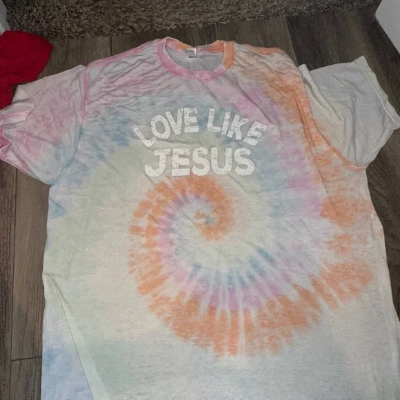 Tie-Dye 'Love Like Jesus' T-Shirt - Picture 1 of 3